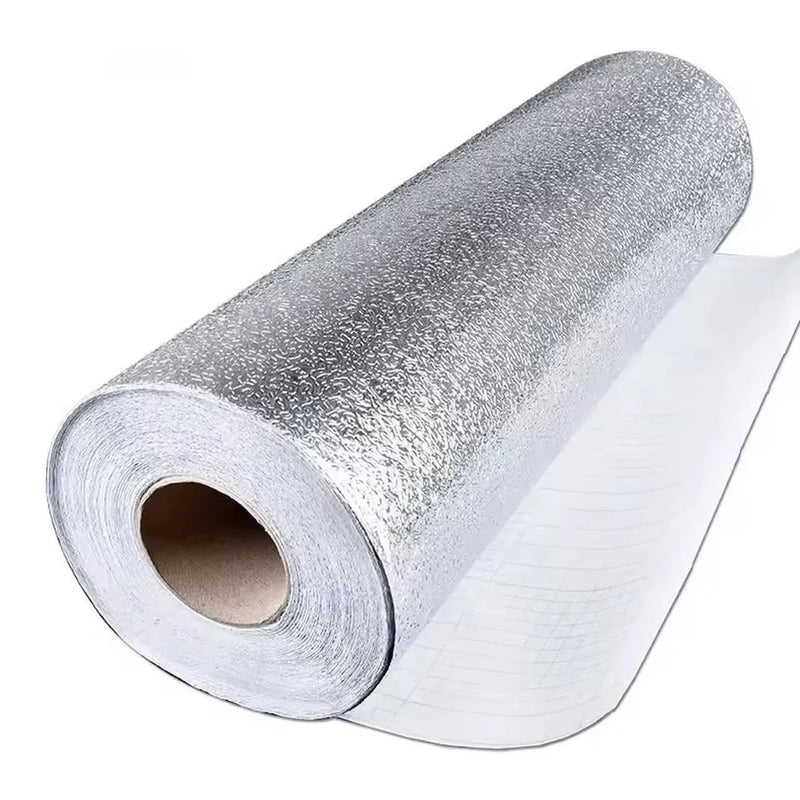 Papel de Parede Alumínio Autoadesivo – À Prova de Óleo, Resistente ao Calor, Ideal para Armários e Cozinhas Modernas