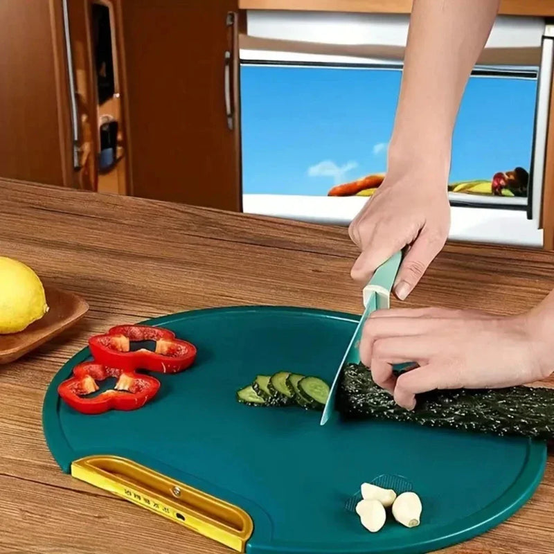 Tábua de Corte Antibacteriana com Suporte – À Prova de Mofo, Antiaderente, Durável e Fácil de Limpar