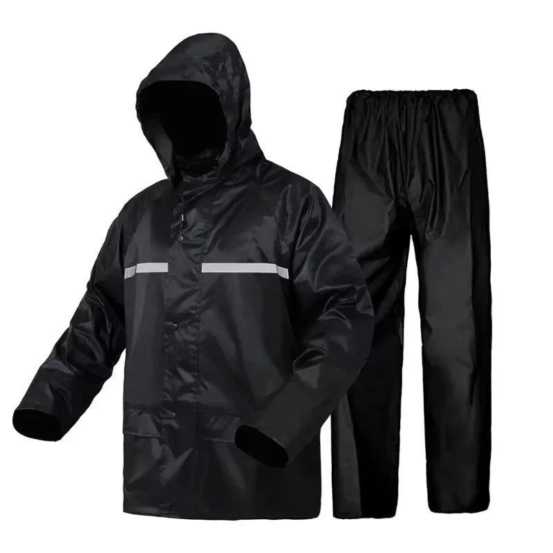 Capa de Chuva para Ciclismo e Motocicleta – Poncho Unissex, Calça Inclusa, Impermeável e Resistente ao Atrito