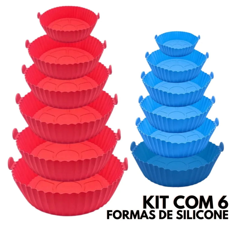 Kit com 6 Capas de Silicone para AirFryer e Forno – Protetoras, Reutilizáveis e Resistentes ao Calor