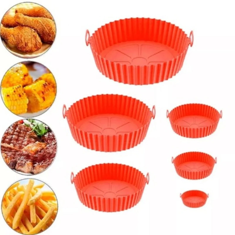 Kit com 6 Capas de Silicone para AirFryer e Forno – Protetoras, Reutilizáveis e Resistentes ao Calor