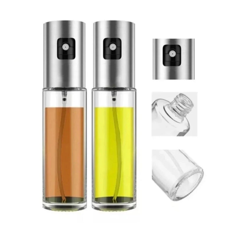 Spray de Azeite e Vinagre em Vidro – Dosador Preciso, 100ml, Cozinha Prática e Higiênica