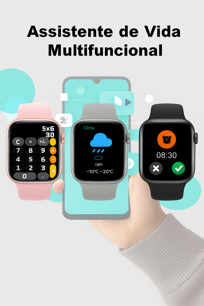 Smartwatch  38mm 2 em 1 – Elegância e Tecnologia no Seu Pulso!