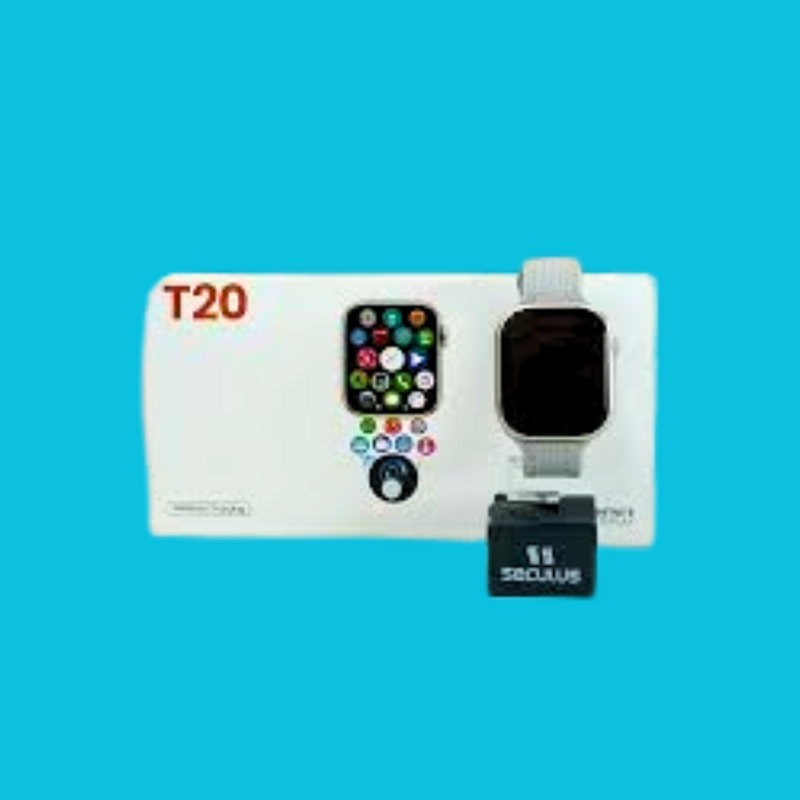 Smartwatch T20 Relógio – 49mm, com 2 Pulseiras, Tela Grande, Monitoramento de Saúde e Funções Esportivas