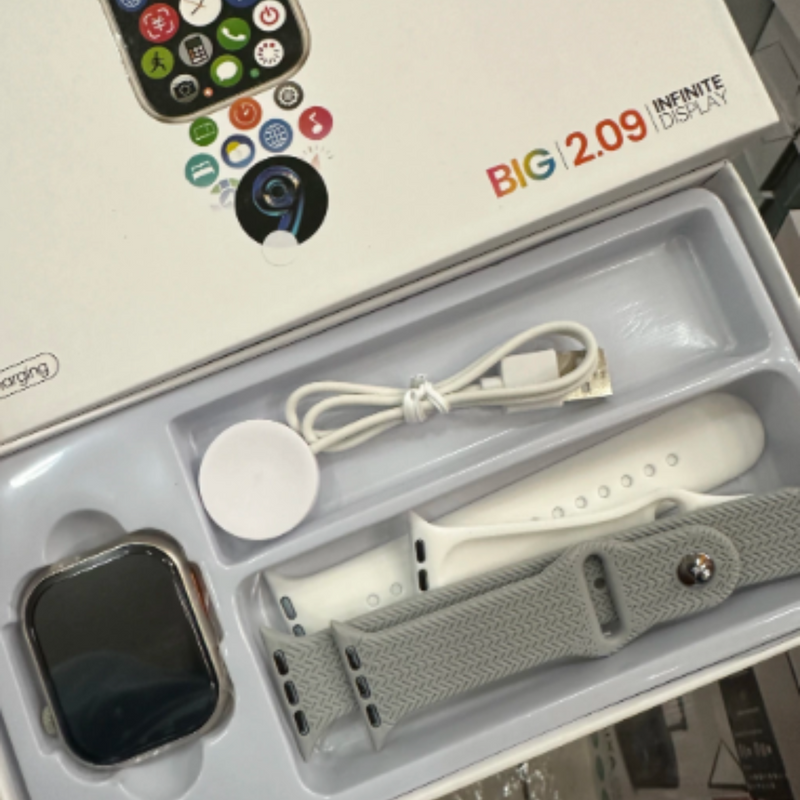 Smartwatch T20 Relógio – 49mm, com 2 Pulseiras, Tela Grande, Monitoramento de Saúde e Funções Esportivas