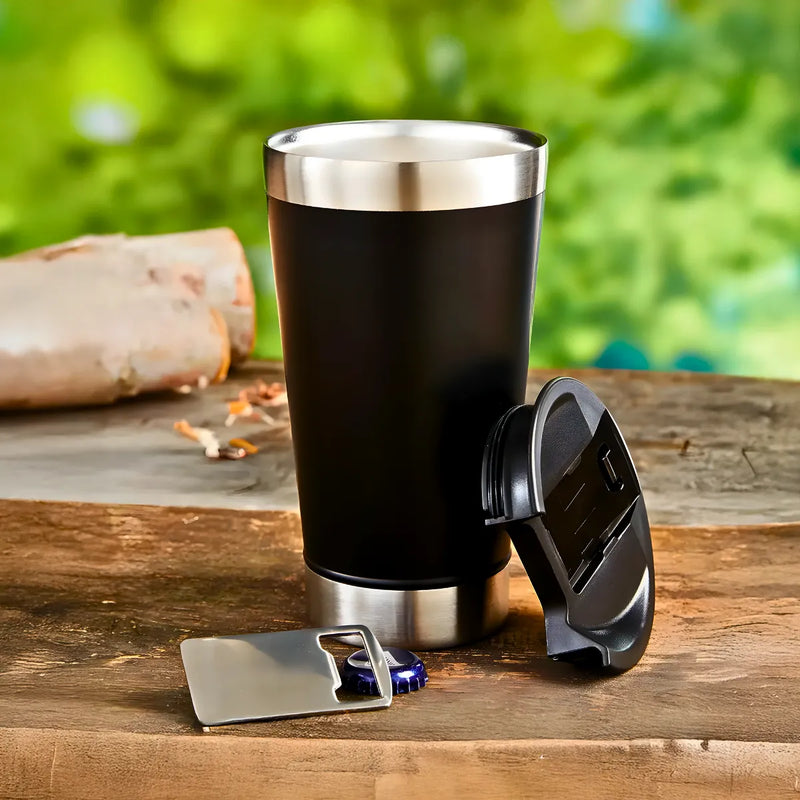 Copo Térmico Inox cerveja e café 473ml - ROSA CLARO