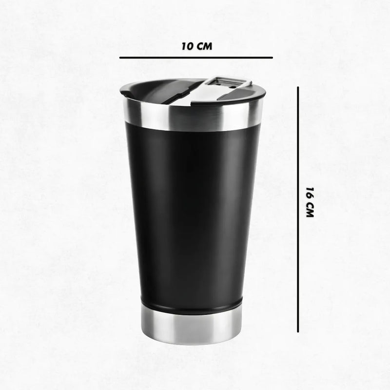 Copo Térmico Inox cerveja e café 473ml - ROSA CLARO