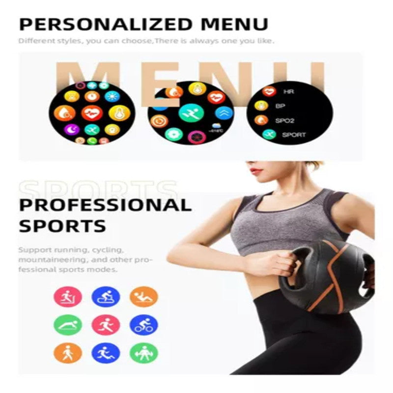 Smartwatch S38 – Controle Total no Seu Pulso com Estilo, Conectividade e Saúde